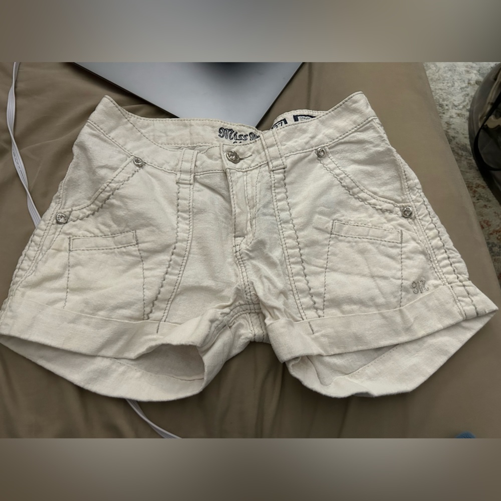 White Miss Me jean shorts